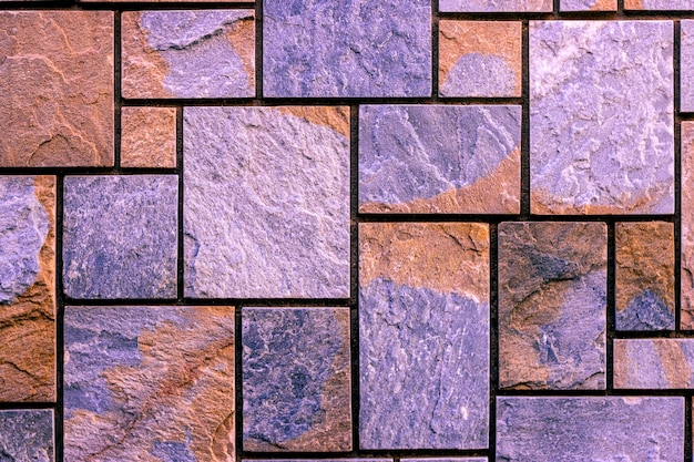 타일 텍스처 화강암 직사각형이 벽 패턴을 장식합니다.