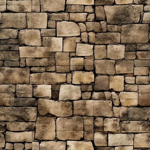 Tileable borderless texture pattern of a rustic brick wall