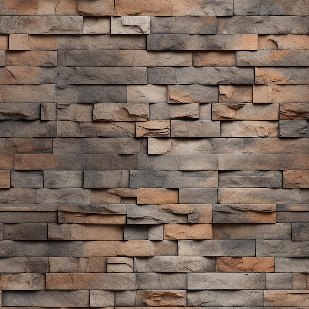 Tileable borderless texture pattern of a rustic brick wall