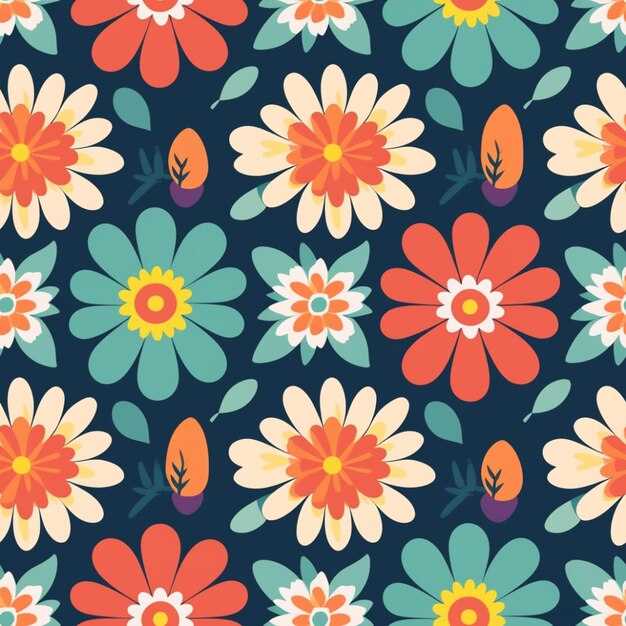 tileable flowers pattern