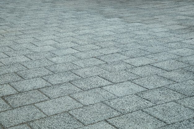 Tiled street paving in perspective