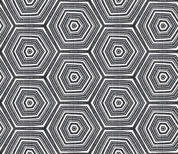 Photo tiled watercolor pattern black symmetrical