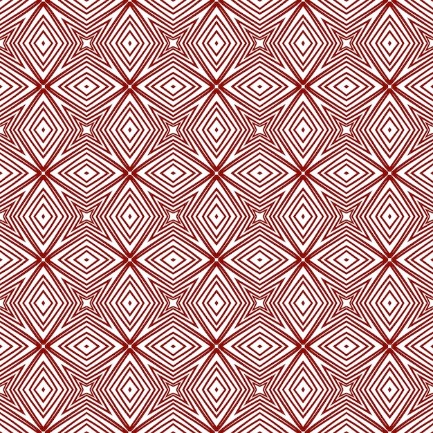 Tiled watercolor pattern. Maroon symmetrical kaleidoscope background. Textile ready stunning print, swimwear fabric, wallpaper, wrapping. Hand painted tiled watercolor seamless.