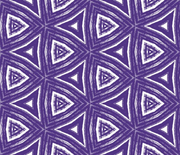 Tiled watercolor pattern purple symmetrical