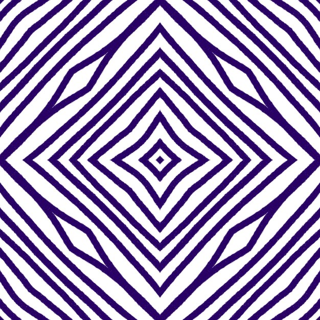 Photo tiled watercolor pattern purple symmetrical