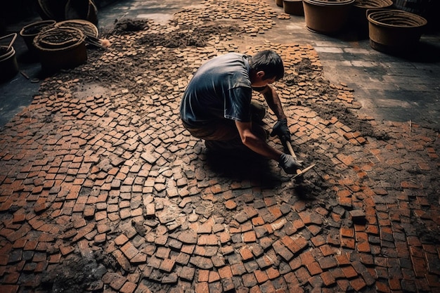 Tiler man road