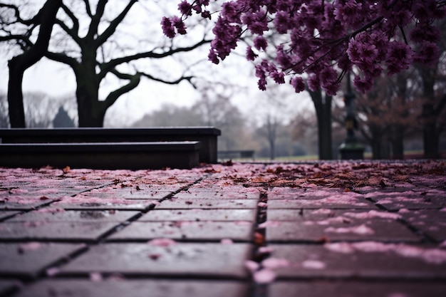 Tiles in a public park or garden