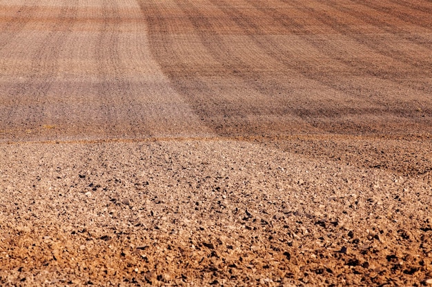 Foto lavorazione in campo agricolo per la semina di un nuovo raccolto