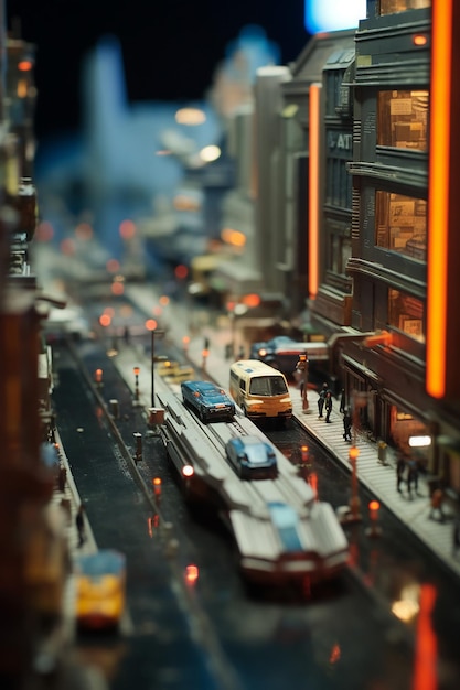 tilt shift anamorphic analog photograph of blade runner 2049 (블레이드 러너 2049의 기울기 이동 아나모르픽 아날로그 사진)