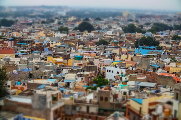 Tilt shift lens - Jodhpur ( Also blue city) is the second-largest city in the Indian state of Rajasthan and officially the second metropolitan city of the state.