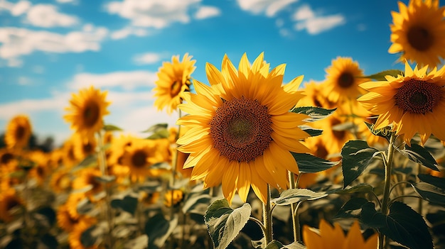 Tilted Sunflower Cinematic Moody Background