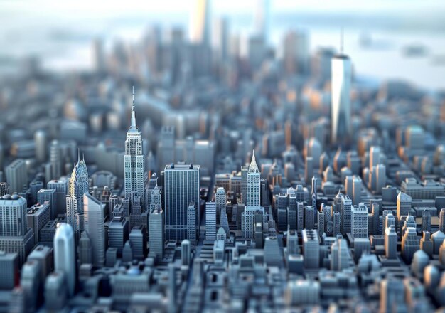 Photo tiltshift photography of miniature city