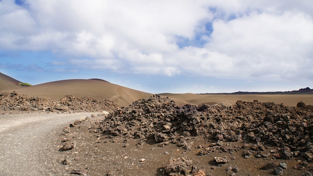 Parco nazionale di timanfaya a lanzarote, isole canarie, spagna