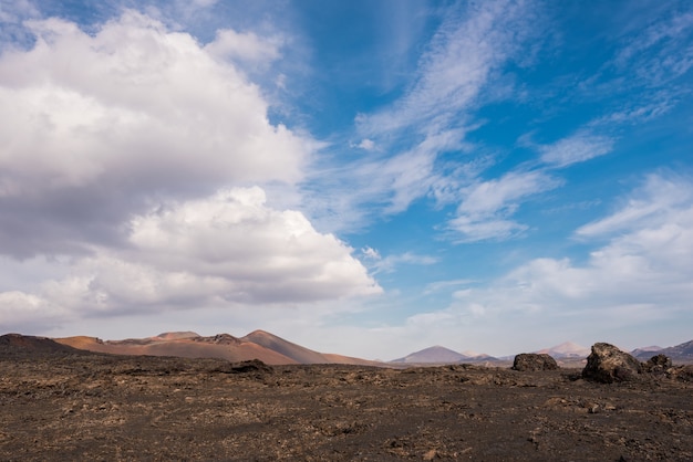 Photo timanfaya volcanic national park in lanzarote