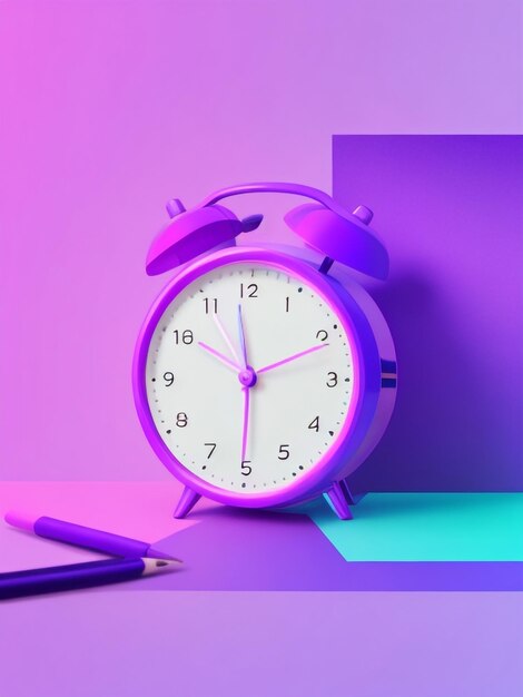 Time for creativity dreamshaper v7's creative idea layout slice of alarm clock and pencil