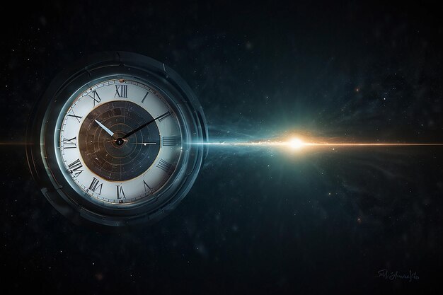Time Dilation Digital Space Travel Art