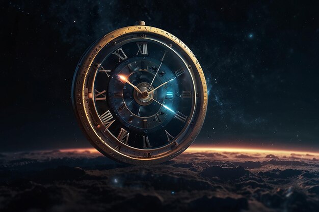 Time Dilation Digital Space Travel Art