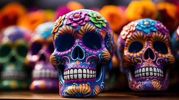 Time Honored Day of the Dead Festivities Generative Ai