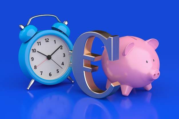 Time is Money Concept. 3d rendering