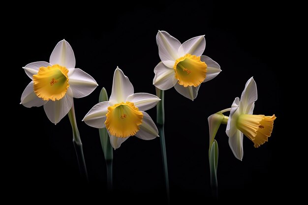 水仙の花のタイムラプスマクロシリーズ