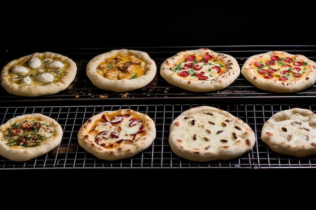 A time lapse sequence of a pizza baking in the oven from start to finish