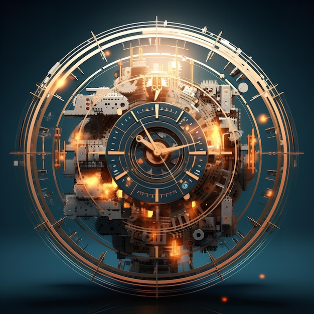 Time Management Clock Ai generative