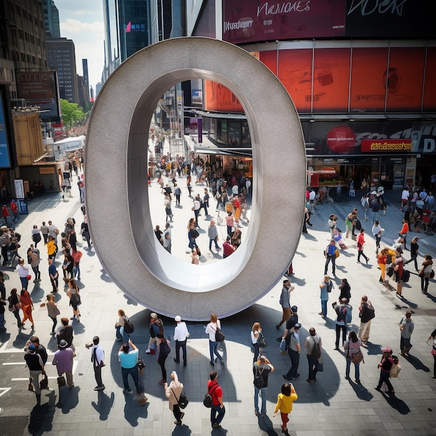 Time Square Spectacle De dansende reus Nummer 0 steelt de show