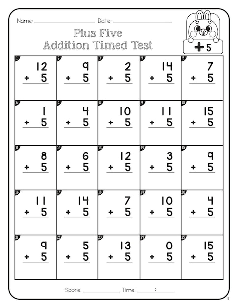 Timed Tests Page