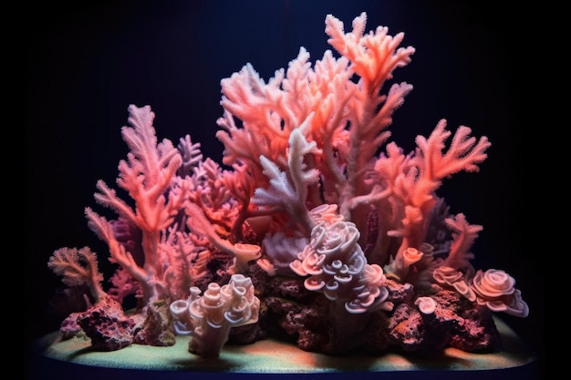 Временный промежуток кормления коралловых полипов в ночное время