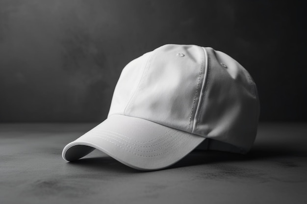 Timeless Appeal Empty White Cap Mockup on Light Gray Background