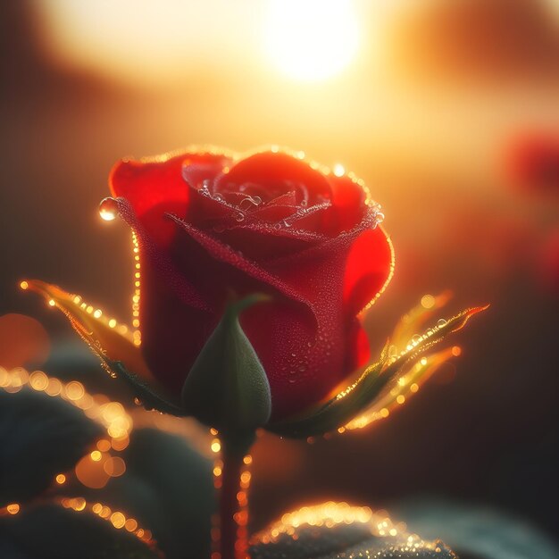Photo timeless beauty a captivating closeup of a single rose