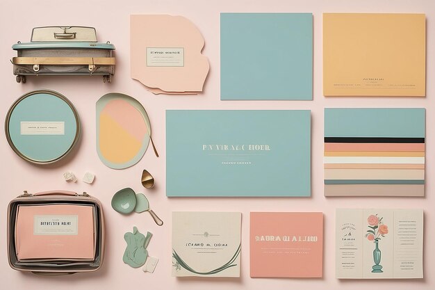 Photo timeless business card retroinspired color palette