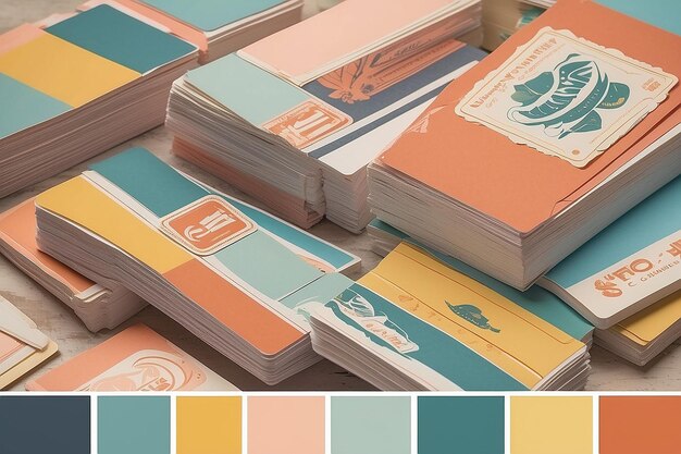 Photo timeless business card retroinspired color palette