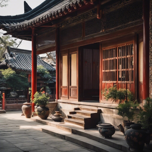 Photo timeless charm old chinese houses