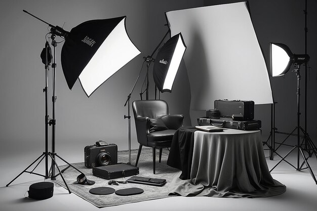 Timeless Elegance Black White Studio for Classic Portraits