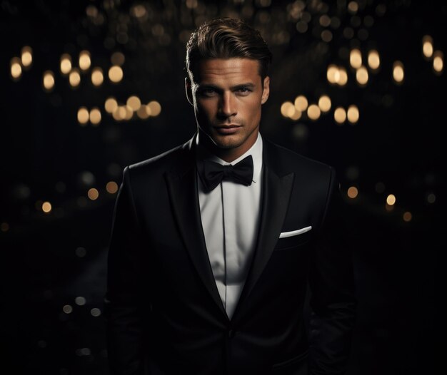 Timeless elegance men in tuxedos showcase refined style sophistication and classic charm embodying
