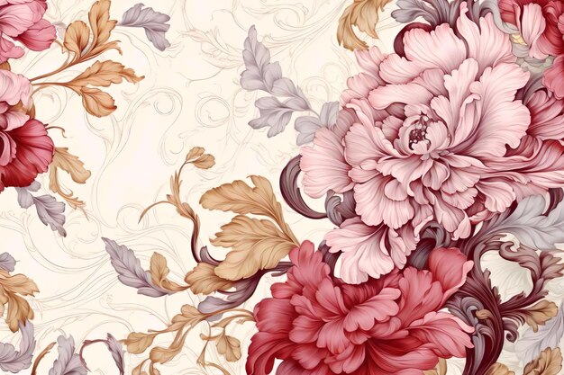 Timeless Elegance Vintage Floral Illustrations and Ornate Motifs