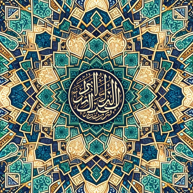 무시무시한 이슬람 패턴, 모스크 실루, 진정시키는 아라베스크 디자인, 복잡한 캘리그라피