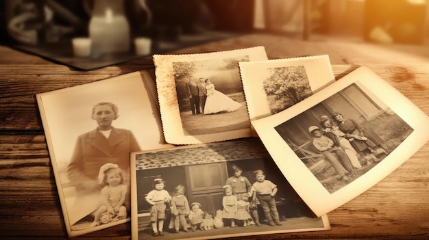 Timeless Memories Dive into the past with a stack of old photos Each image holds a piece of history a visual journey through time