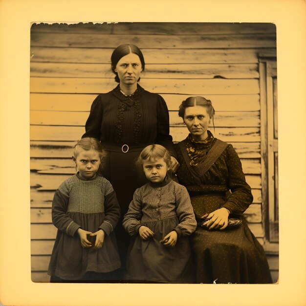 Foto fotografie vintage senza tempo e nostalgiche che catturano la preziosa famiglia