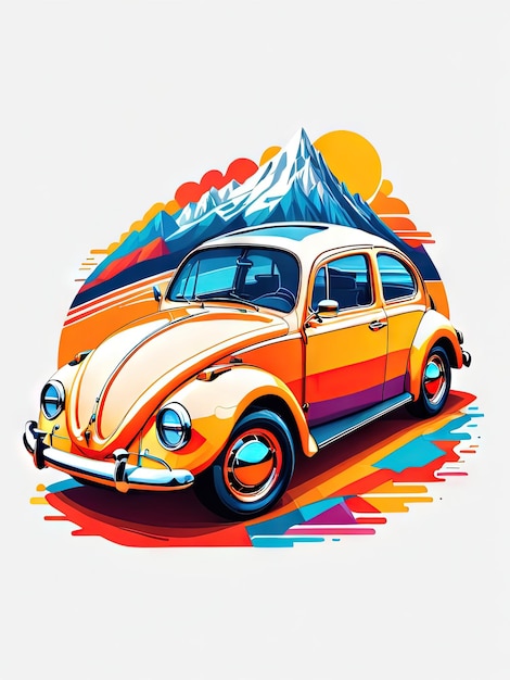 Timeless Speed Classic Cars and Supercars Collide in TShirt Design