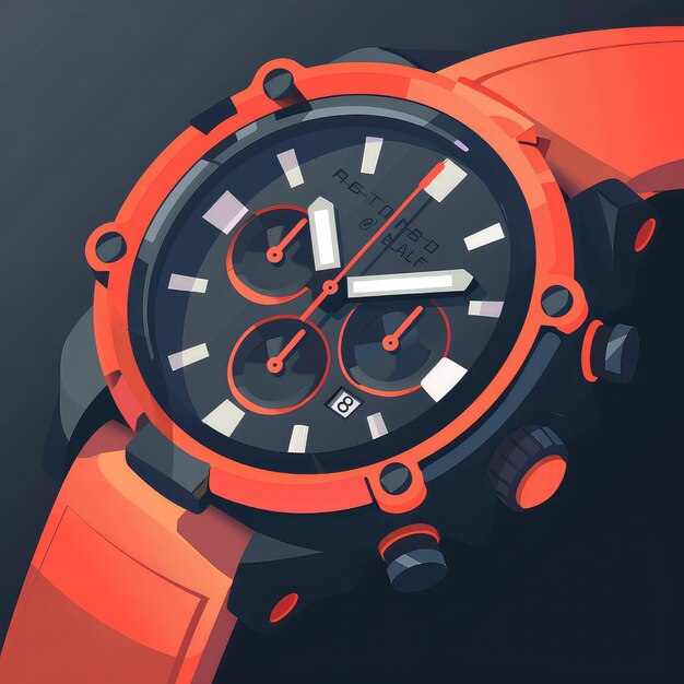 Timepiece Elegance Detailed Vector Watch Illustration