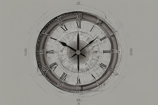 Times Irregular Dance Clock Face Illustration