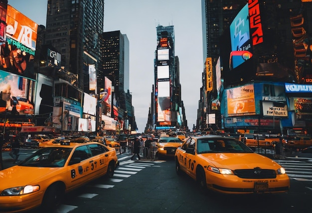 Times Square Nights Een symfonie van stadsverlichting