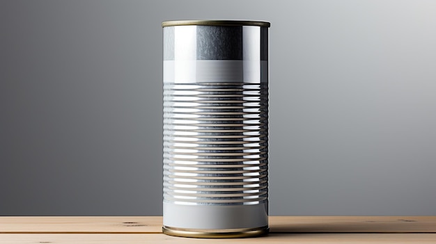 Tin can against a light background