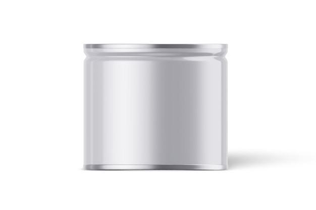 A tin of a silver can of food