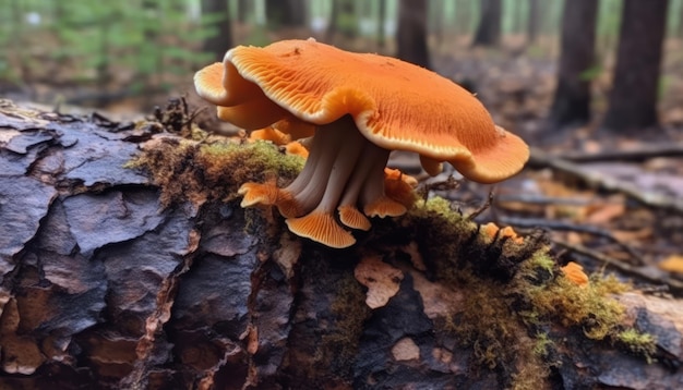 Photo tinder fungus or commonly also called horse hoof fungus