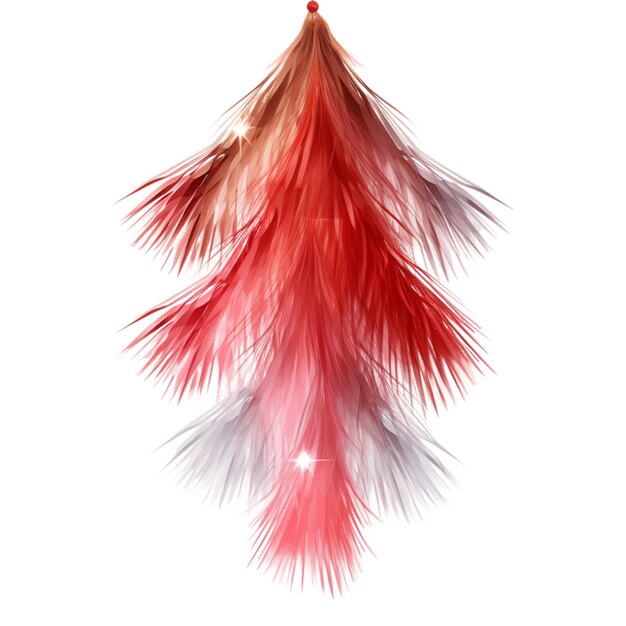 Photo tinsel colored feathers on a transparent background isolated colored feathers feather