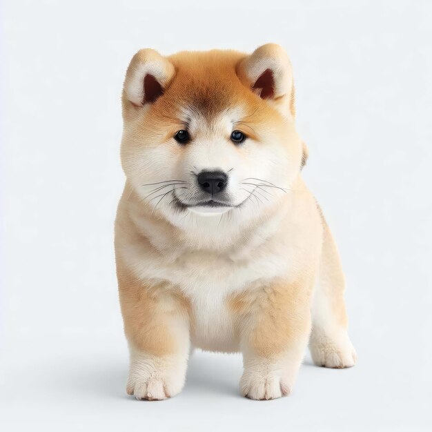 Tiny Akita's Innocent Eyes Generative AI