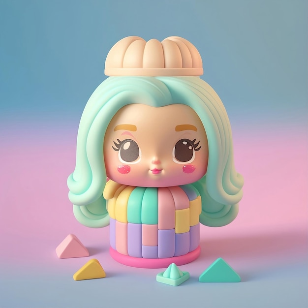 小さなかわいい等尺性 3 d キャラクター アイコン